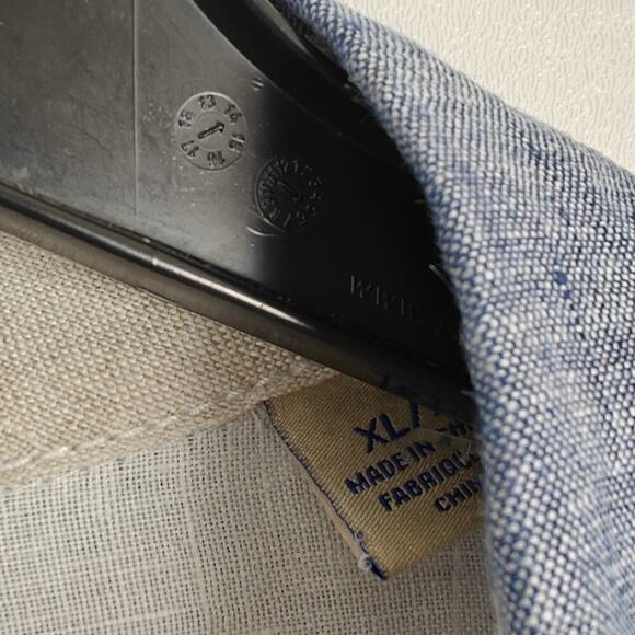 Tommy Bahama Sea Glass Breezer Linen Button Front Shirt Mens Size XL Blue Beachy - Picture 6 of 8